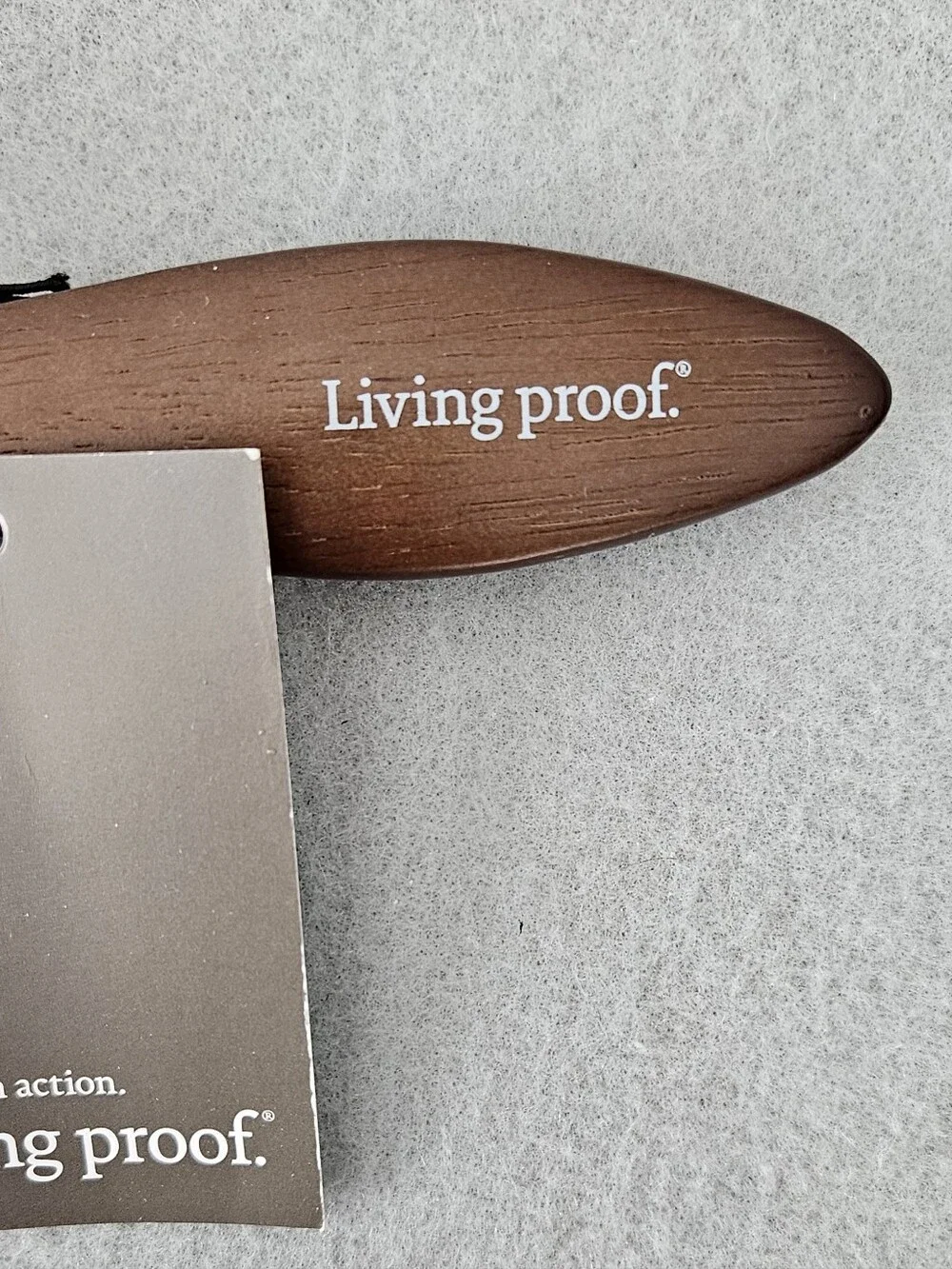 Living Proof Wooden Boar Bristle Hair Brush NWT Natural Wood Styling Brush